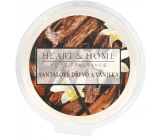 Heart & Home Santalové drevo a vanilka Sójový prírodné vonný vosk 27 g