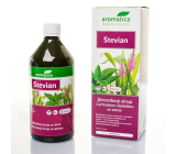 Aromatica Skorocelový sirup Stevian sa sladidlom z rastliny stévia posilňuje horné dýchacie cesty uľahčuje vykašliavanie 210 ml