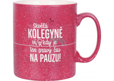 Albi Kameninový hrnček Kolegynka malinový 570 ml