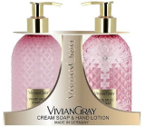 Vivian Gray White Musc Ananas luxusné tekuté mydlo s dávkovačom 300 ml + luxusný krém na ruky s dávkovačom 300 ml, kozmetická súprava