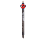 Colorino Pogumované pero Spiderman s čiernou hlavou na bielom pozadí, modrá náplň 0,5 mm