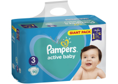 Pampers Active Baby Giant Pack 3 Midi 6-10 kg plienkové nohavičky 90 kusov