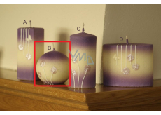 Lima Rozkvitnutá lúka sviečka svetlo fialová guľa 80 mm 1 kus