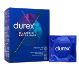 Durex Classic Extra Safe latexový kondóm, hrubší, zvýšená lubrikácia, nominálna šírka: 56 mm 24 ks