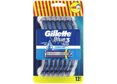 Gillette Blue3 Plus Comfort holicí strojek se 3 břity, 12 kusů pro muže