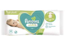 Pampers Sensitive vlhčené obrúsky pre deti 52 ks