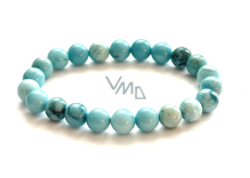 Larimar náramok 8mm/16 - 17cm, AA láska, pokoj, vyrovnanosť