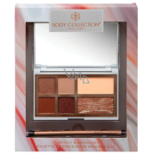 Body Collection Compact & Brush Set Súprava na oči 6 g + púder 2,5 g + rozjasňovač 2,5 g + kozmetický štetec 1 kus, kozmetické puzdro na make-up