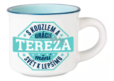 Albi Espresso hrnček Tereza - Mení svet k lepšiemu so šarmom a pôvabom 45 ml