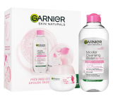 Garnier Skin Naturals Rose Cream pleťový krém 50 ml + Skin Naturals All-in 1 micelárna voda 400 ml, kozmetická sada pre ženy