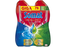 Somat Excellence Duo Gél do umývačky riadu proti mastnote 76 dávok 2 x 684 ml