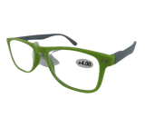 Berkeley Dioptrické okuliare na čítanie +4 plastové zelené, sivé bočnice 1 kus MC2268