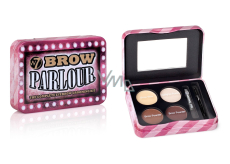 W7 Cosmetics Brown Parlour súprava kompletná starostlivosť o obočie 5 g