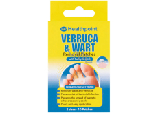 Healthpoint Verruca & Wart náplasti na odstranění bradavic 2 velikosti 10 kusů