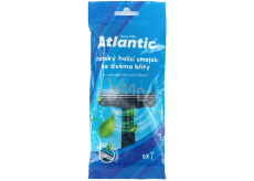 Atlantic pánsky holiaci strojček na jedno použitie s 2 čepieľkami 5 kusov