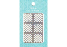 Nail Accessory Hollow Sticker šablóny na nechty viacfarebné kvapky 1 hárok 129