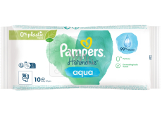 Pampers Pure Harmonie Aqua vlhčené obrúsky pre deti 10 ks