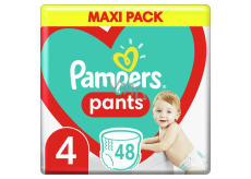 Pampers Pants Maxi pack veľkosť 4, 9 - 15 kg plienky 48 ks