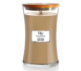 WoodWick Gilded Sands - Zlaté piesky vonná sviečka s dreveným knôtom a viečkom sklo veľká 609 g