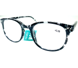 Berkeley Čítacie dioptrické okuliare +2 plast murované bielo-čierne 1 kus MC2198