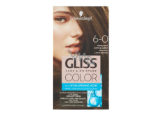 Schwarzkopf Gliss Color farba na vlasy 6-0 Prirodzene svetlo hnedý 2 x 60 ml