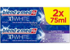 Blend-a-med 3D White Classic Fresh bieliaca zubná pasta 2 x 75 ml, duopack