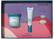 Payot Promo Coffret Lisse 2024 Crème Lissante Rides hydratační krém 50 ml + Soin Défroissant Regard oční krém 15 ml + masážní houbička z růženínu, kosmetická sada pro ženy