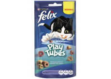 Felix Play Tubes ryby a krevety, mäsová pochúťka pre dospelé mačky 50 g