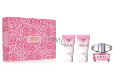 Versace Bright Crystal toaletná voda 50 ml + sprchový gél 50 ml + telové mlieko 50 ml, darčeková sada pre ženy