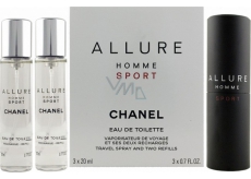 Chanel Allure Homme Sport toaletná voda komplet 3 x 20 ml