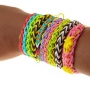 Loom Bands gumičky na pletení náramků Červené s bílým 200 kusů