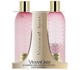 Vivian Gray White Musc & Pineapple luxusné telové mlieko 300 ml + luxusný sprchový gél 300 ml, kozmetická sada