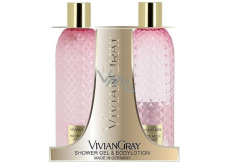 Vivian Gray White Musc & Pineapple luxusné telové mlieko 300 ml + luxusný sprchový gél 300 ml, kozmetická sada