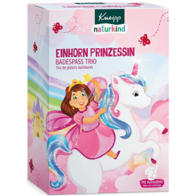 Kneipp Princess and the Unicorn Sea Princess pena do kúpeľa 40 ml + Unicorn magic crackling bath salt 60 g + Unicorn bath bomb 85 g, kozmetická sada pre deti