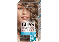 Schwarzkopf Gliss Color farba na vlasy 7-16 Cool Ash Blonde 2 x 60 ml