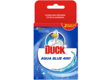 Duck Aqua Blue Efekt modrej vody 4v1 WC závesný čistič náhradná náplň 2 x 40 g