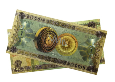 Talisman Zlatá plastová bankovka 100 Bitcoin