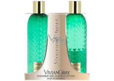 Vivian Gray Bergamot & Lemongrass luxusné telové mlieko 300 ml + luxusný sprchový gél 300 ml, kozmetická sada