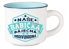 Hrnček na espresso Albi - Naša babička úžasná a obdivuhodná 45 ml