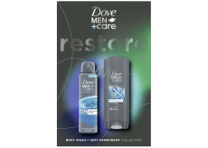 Dove Men+Care Restore sprchový gél 250 ml + deodorant sprej 150 ml, darčeková kazeta