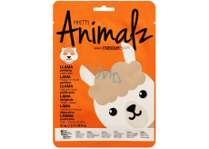 MasqueBar Pretty Animalz Lama Textilná vyživujúca pleťová maska 21 ml