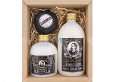 Bohemia Gifts Gentleman sprchový gél pre mužov 300 ml + pena do kúpeľa 500 ml + penivá bomba do kúpeľa 100 g, kozmetická sada