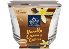 Glade Maxi Vanilla Cream Cookies vonná svíčka ve skle, doba hoření až 50 hodin 204 g