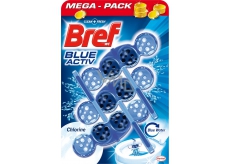 Bref Blue Aktiv Chlorine WC blok na hygienickú čistotu a sviežosť Vašej toalety, obarvuje vodu do modrého odtieňa 3 x 50 g