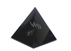 Obsidian čierny Pyramída prírodný kameň 2 x 2 x 1,6 cm čistí - energia - harmónia - emócie 1 kus, kameň záchrany