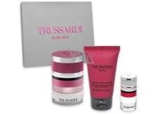 Trussardi Ruby Red parfumovaná voda pre ženy 30 ml + sprchová emulzia 30 ml + parfumovaná voda 7 ml miniatúra darčeková sada