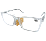 Berkeley dioptrické okuliare na čítanie +1,5 plastové priehľadné strany čierna páska 1 kus MC2278