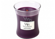 WoodWick Spiced Blackberry - Pikantná černica vonná sviečka s dreveným knôtom a viečkom sklo stredné 275 g