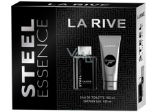 La Rive Steel Essence toaletná voda 100 ml + sprchový gél 100 ml, darčeková sada pre mužov