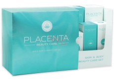 Regina Placenta čistiace mlieko 200 ml + pleťové tonikum 200 ml + denný krém 50 ml + nočný krém 50 ml + revitalizačné sérum 30 ml + krém na ruky 60 ml, kozmetická sada